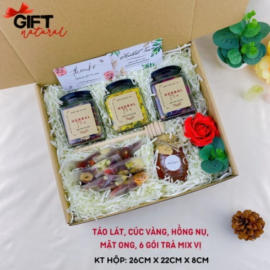 Set Quà Tặng Trà Thảo Mộc NATURAL GIFT Quà Tết 2.026 Ý Nghĩa Giá 201.500 VND Thích Hợp Người Thân Đồng Nghiệp Đối Tác 7