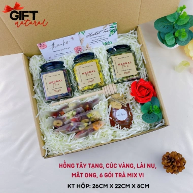 Set Quà Tặng Trà Thảo Mộc NATURAL GIFT Quà Tết 2.026 Ý Nghĩa Giá 201.500 VND Thích Hợp Người Thân Đồng Nghiệp Đối Tác 8