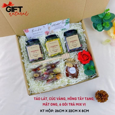 Set Quà Tặng Trà Thảo Mộc NATURAL GIFT Quà Tết 2.026 Ý Nghĩa Giá 201.500 VND Thích Hợp Người Thân Đồng Nghiệp Đối Tác 9