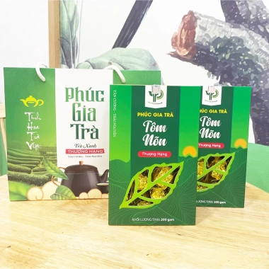 Set Quà Tặng Trà Tôm Nõn Thượng Hạng Trà Xanh Đặc Sản Thái Nguyên Giá ưu đãi 324.000đ 2