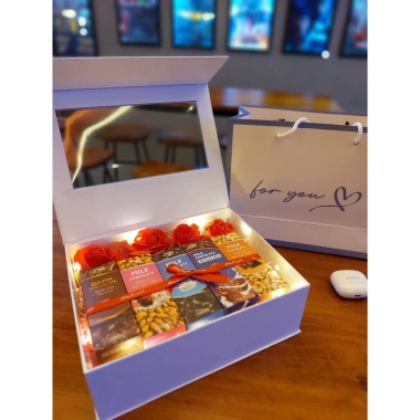 Set Quà Tặng Valentine 14/2 Hộp + Túi Socola Đen & Sữa FIGO 20gr Sang Trọng Lãng Mạn