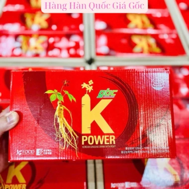 Set quà Tết 10 chai Hồng Sâm Nguyên Củ K-Power GBC Hàn Quốc 120ml - Chính hãng, 329k