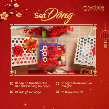 Set Quà Tết 2.026 Đông - Trà Thảo Mộc & Tinh Dầu Massage Cao Cấp, Sức Khỏe, Quà Biếu Tặng Hoàn Hảo