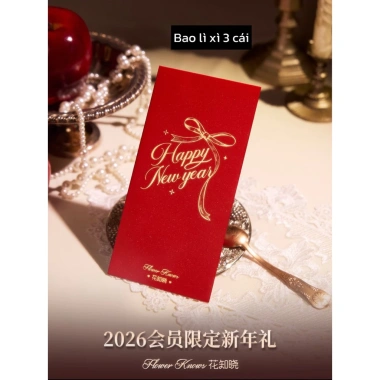 Set Quà Tết 2.026 FLOWER KNOWS - Bình giữ nhiệt, thiệp, bao lì xì, băng đô, 260.000₫ 7