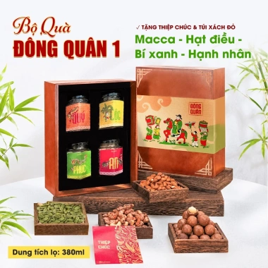 Set quà Tết 2.026 Gỗ Sồi cao cấp – Hạt dinh dưỡng tốt cho sức khỏe, giảm giá 18%