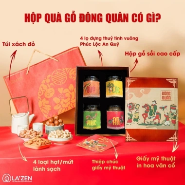 Set quà Tết 2.026 Gỗ Sồi cao cấp – Hạt dinh dưỡng tốt cho sức khỏe, giảm giá 18%
