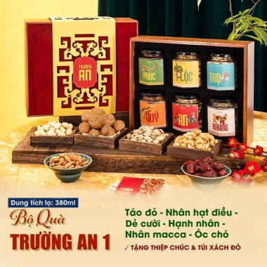 Set quà Tết 2.026 gỗ sồi cao cấp, hạt dinh dưỡng tốt cho sức khỏe - La'zen giảm giá 20%