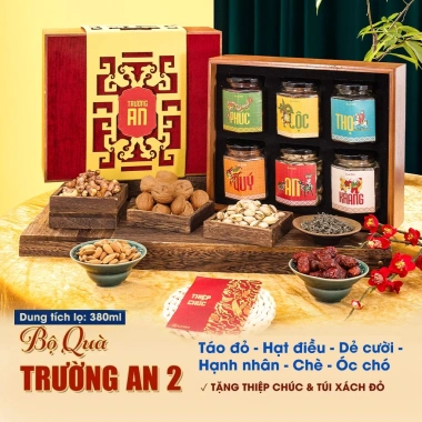 Set quà Tết 2.026 gỗ sồi cao cấp, hạt dinh dưỡng tốt cho sức khỏe - La'zen giảm giá 20%