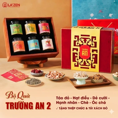 Set quà Tết 2.026 gỗ sồi cao cấp, hạt dinh dưỡng tốt cho sức khỏe - La'zen giảm giá 20% 9 Set quà Tết 2.026 gỗ sồi cao cấp, hạt dinh dưỡng tốt cho sức khỏe - La'zen giảm giá 20% 9