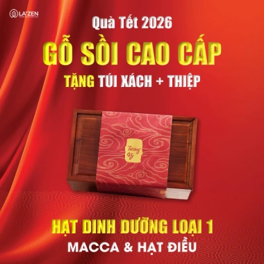 Set quà Tết 2.026 gỗ sồi, hạt dinh dưỡng cho sức khỏe, ưu đãi 430.350₫ Lazen