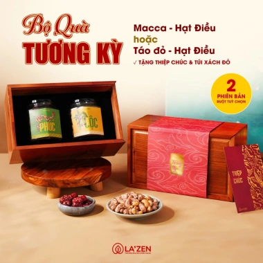 Set quà Tết 2.026 gỗ sồi, hạt dinh dưỡng cho sức khỏe, ưu đãi 430.350₫ Lazen
