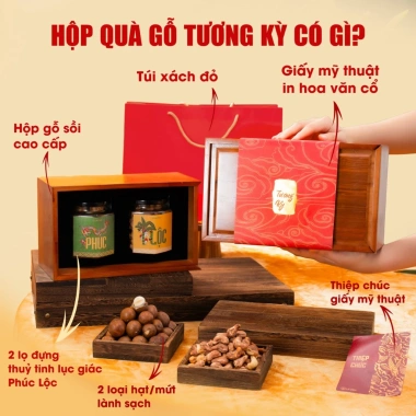 Set quà Tết 2.026 gỗ sồi, hạt dinh dưỡng cho sức khỏe, ưu đãi 430.350₫ Lazen