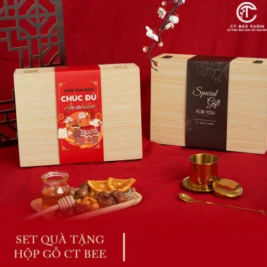 Set Quà Tết 2.026 Hạt Dinh Dưỡng, Trái Cây Sấy, Bánh - Hộp Gỗ Cao Cấp Giá Ưu Đãi