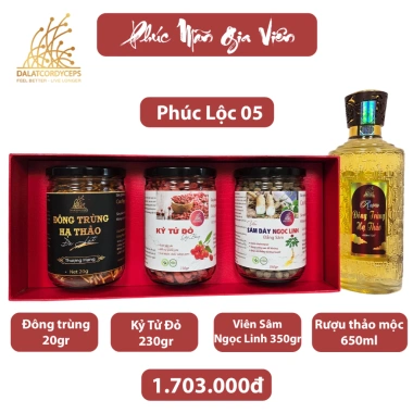Set quà Tết 2.026 Phúc Mãn Gia Viên Dalat Cordyceps Thảo Mộc Thiên Nhiên - Hộp Quà 1.233.350₫ 10