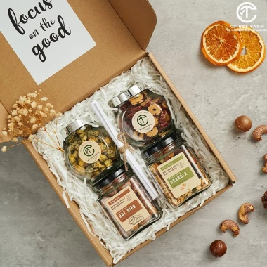Set quà Tết 2.026 - Quà biếu hạt điều dinh dưỡng, Granola ngũ cốc & Trà thảo mộc CT Bee CTG318 - Giá 359.000 VND 5