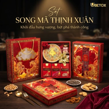 Set Quà Tết 2.026 Song Mã - Bánh quy, Hạt Điều, Hạt Hướng Dương, Hạt Dưa Rang, Khô Gà Lá Chanh | 550k UBETOX