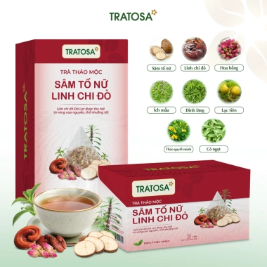SET QUÀ TẾT 2.026 Trà Sâm Tố Nữ & Đinh Lăng TRATOSA Dưỡng Nhan An Yên nội tiết tố, da đẹp, ngủ ngon 165k