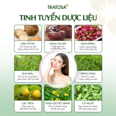 SET QUÀ TẾT 2.026 Trà Sâm Tố Nữ & Đinh Lăng TRATOSA Dưỡng Nhan An Yên nội tiết tố, da đẹp, ngủ ngon 165k