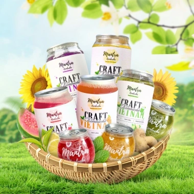 Set Quà Tết 28 Lon Kombucha Lên Men Mix Vị - Combo Giá ưu đãi 888.000₫ 2