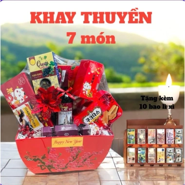 Sét Quà Tết 7 Món 2.025 Si - Giá 453,600 VNĐ, Giảm còn 378,000 - Combo Đặc Biệt