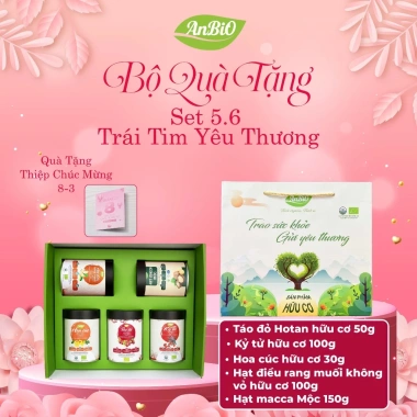 Set quà Tết AnBio Ngũ Bảo Trường Xuân hữu cơ - Giá ưu đãi 542.900₫, sức khỏe năm mới