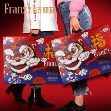 Set Quà Tết Bánh Franzzi 13 loại Hộp Đỏ Giảm giá chỉ 595k Quà biếu nội địa