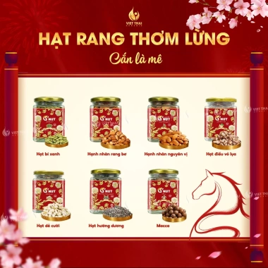 Set Quà Tết Cao Cấp 10+ Món: Hạt Dinh Dưỡng, Trái Cây, Bánh Healthy - Giá 399k 6