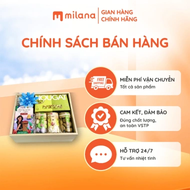 Set Quà Tết Hoa Xanh Milana – Kẹo Nougat Cao Cấp, Cookies Giòn Tan Thơm Bơ, Chỉ 450.000đ 4