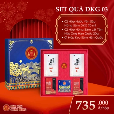 Sét Quà Tết Hồng Sâm Deadong - Giá ưu đãi 735k, Quà Đối Tác, Người Thân, Bạn Bè