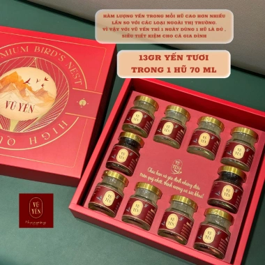 Set Quà Tết Hộp Đỏ Tài Lộc - Yến Sào, Quà Tặng Thượng Hạng 489k Vũ Yến Store
