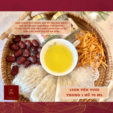 Set Quà Tết Hộp Yến Sào 13gr Yến Tươi 70ml Quà Tặng Thượng Hạng Vũ Yến 7