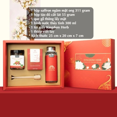 Set quà Tết Kingdom Herb - Hộp quà tặng cao cấp Saffron, Mật ong, Sâm, Đông trùng hạ thảo Giá ưu đãi 665.000₫ 10 Set quà Tết Kingdom Herb - Hộp quà tặng cao cấp Saffron, Mật ong, Sâm, Đông trùng hạ thảo Giá ưu đãi 665.000₫ 10