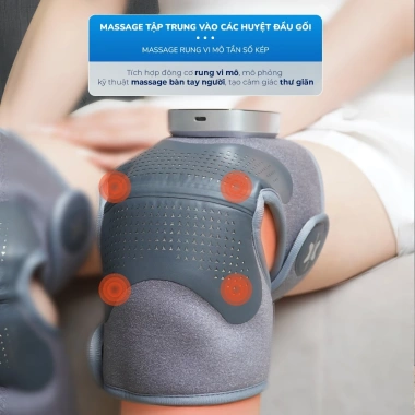 Set Quà Tết Máy Massage Đầu Gối BUMAS M6 Pro Chườm Ấm X‑Warm Khóa Nhiệt 6