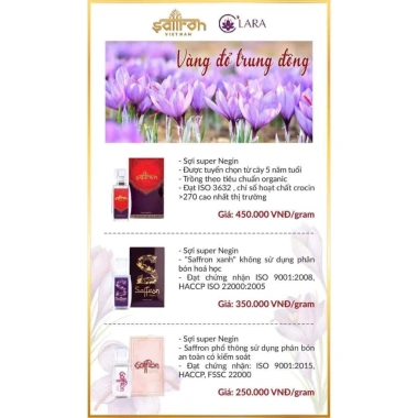 Set quà Tết Nhụy Hoa Nghệ Tây Saffron 0.5g, Đông trùng, Trà táo đỏ - Giá chỉ 250k