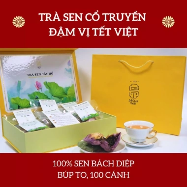 Set Quà Tết SACHSTEA - Trà Sen Tây Hồ Hữu Cơ USDA Cao Cấp, Hộp Sang Trọng, Giá ưu đãi 485k 2 Set Quà Tết SACHSTEA - Trà Sen Tây Hồ Hữu Cơ USDA Cao Cấp, Hộp Sang Trọng, Giá ưu đãi 485k 2