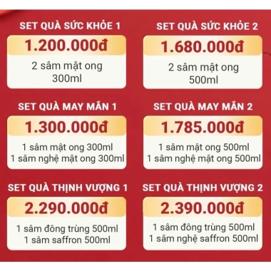 Set Quà Tết Sâm Mật Ong YY – Vỏ Quà Sang Trọng, Tinh Tế, Giá ưu đãi 1,188,000₫