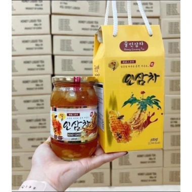 Set Quà Tết Sâm Ngâm Mật Ong Hàn Quốc 560g - Hũ Đựng và Túi Xách, Giá 189k