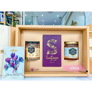 Set quà Tết sang trọng: Nhụy hoa nghệ Tây Saffron 1g, mật ong Đông Trùng, Đông Trùng Hạ Thảo - Giảm tới 20%