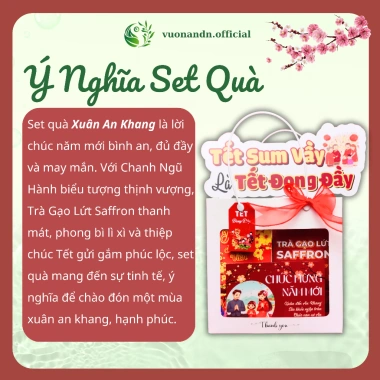 Set Quà Tết Xuân An Khang: Chanh Ngũ Hành + Trà gạo lứt saffron ngủ ngon, đẹp da, chống lão hoá, giải cảm - 399.000₫ 2
