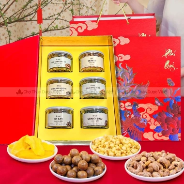 Set quà Tết Xuân Ngọ Cát Tường - Hộp quà truyền thống ô mai, quà tặng người thân, đối tác, chỉ 430.000 giá gốc 516.000