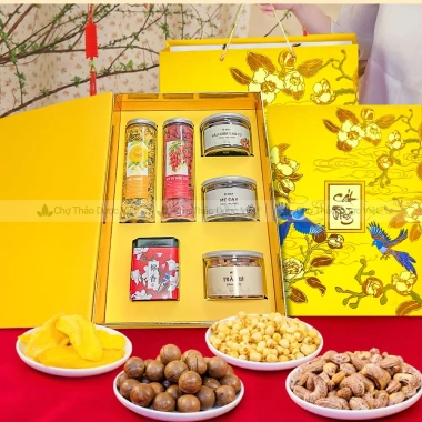 Set quà Tết Xuân Ngọ Đoàn Viên - Hộp trà hoa dưỡng nhan, ô mai truyền thống, quà người thân 350.000 4