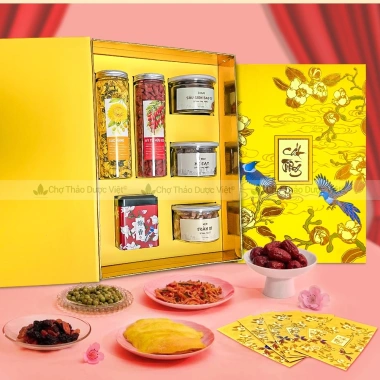 Set quà Tết Xuân Ngọ Đoàn Viên - Hộp trà hoa dưỡng nhan, ô mai truyền thống, quà người thân 350.000 6