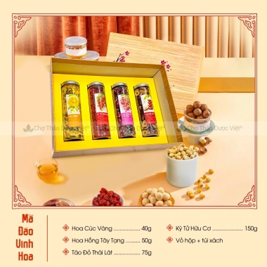 Set quà Tết Xuân Ngọ Đoàn Viên - Hộp trà hoa dưỡng nhan, ô mai truyền thống, quà người thân 350.000 10