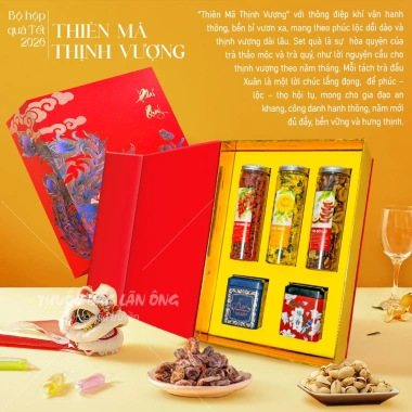 Set quà Thiên Mã Thịnh Vượng 5 trà hoa & thảo mộc tốt cho sức khỏe giá 330.000₫ 3