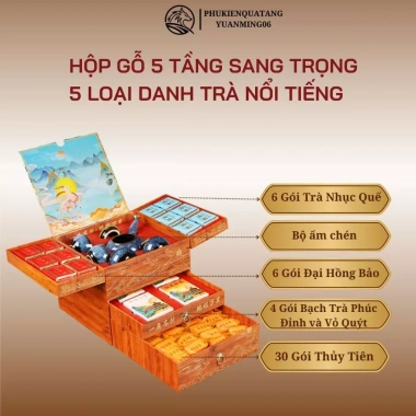 Set Quà Trà Hành Trình Vinh Quang - Bộ Ấm Cao Cấp, Hộp Gỗ Sang Trọng, Quà Biếu Sếp Đối Tác - Giảm giá siêu đặc biệt 870k