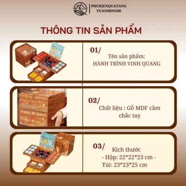 Set Quà Trà Hành Trình Vinh Quang - Bộ Ấm Cao Cấp, Hộp Gỗ Sang Trọng, Quà Biếu Sếp Đối Tác - Giảm giá siêu đặc biệt 870k