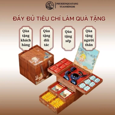 Set Quà Trà Hành Trình Vinh Quang - Bộ Ấm Cao Cấp, Hộp Gỗ Sang Trọng, Quà Biếu Sếp Đối Tác - Giảm giá siêu đặc biệt 870k
