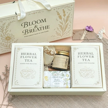 Set quà trà thảo mộc dưỡng nhan nến thơm kèm khăn gấu và thiệp tay KS08 KILIG CHARM 259.000 VND 10