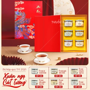 Set quà Xuân Ngọ Cát Tường hộp 8 loại trà hoa & thảo mộc, quà tặng người thân 2