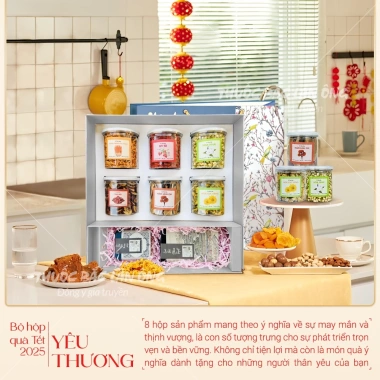 Set quà Xuân Ngọ Cát Tường hộp 8 loại trà hoa & thảo mộc, quà tặng người thân 8